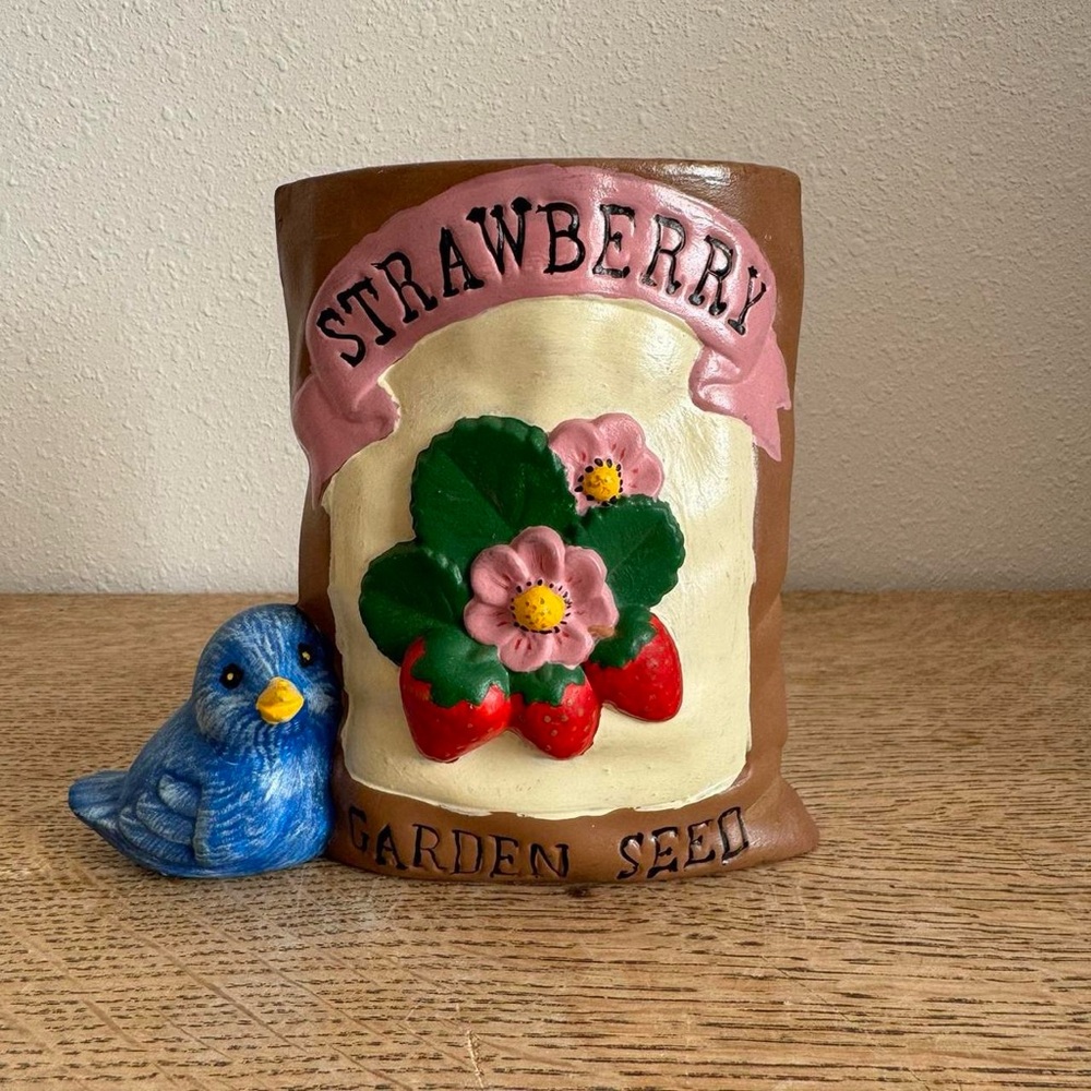 Strawberry Garden Seed Ceramic Vase